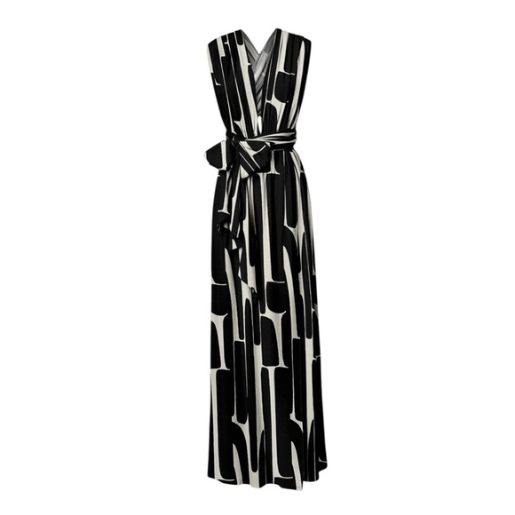 Diarrablu Mailys Hera Print Black and White Convertible 19 Different Ways Dress - Picture 7 of 16